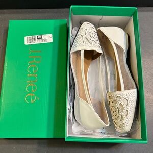 J. Renee Pariella White Mesh Wedding Shoes size 9.5 New with Box